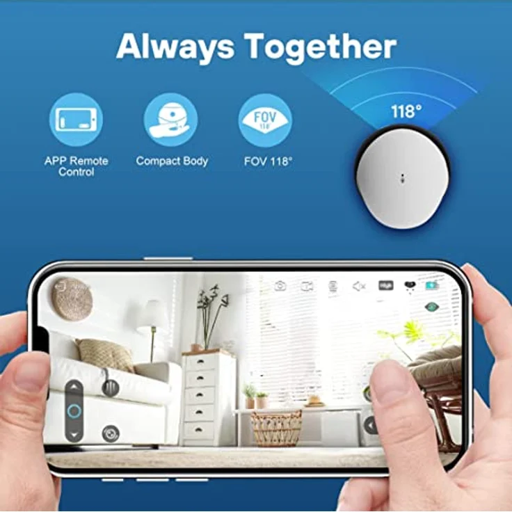 Enabot Kabellose Überwachungskamera Innen,1080P Heimtierkameras,Bewegliche Selbstaufladende Dome Kamera,WLAN IP mit 2-Wege-Audio,IR-Nachtsicht, Automatische Kreuzfahrt,Fernzugriff,SD-Kartenslot – Bild 3