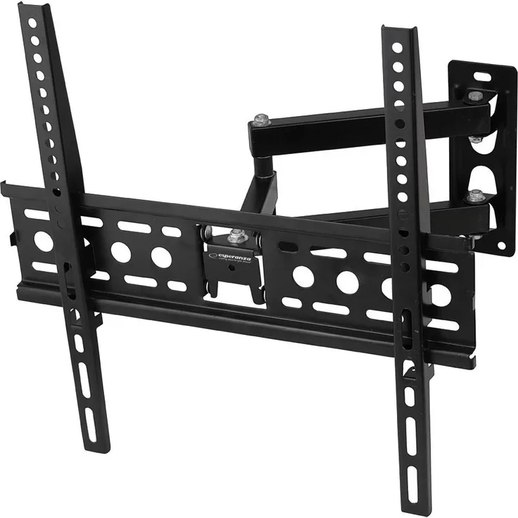 Esperanza ERW016 TV-Halterung, geeignet für 26-70 Zoll Fernseher bis 45 kg, silber, mit Neig- und Drehfunktion