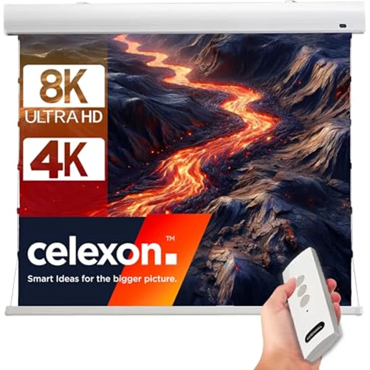 celexon HomeCinema Motorleinwand Tension 243x 136 cm 110'' - Dynamic Slate ALR – Bild 2