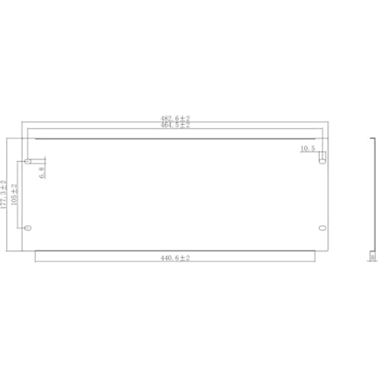 VALUE Netzwerkschrank 19-Zoll-Blindplatte 4 HE, schwarz, Maße 48.3 cm x 17.7 cm – Bild 2