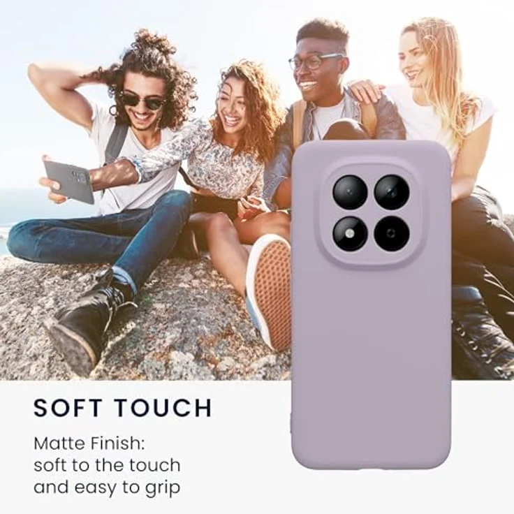 kwmobile Handyhülle für Xiaomi Redmi Note 15 Pro+ 5G / Poco M8 Pro 5G, elastisches Silikon Case in Lavendel, reißfest und rutschfest – Bild 4