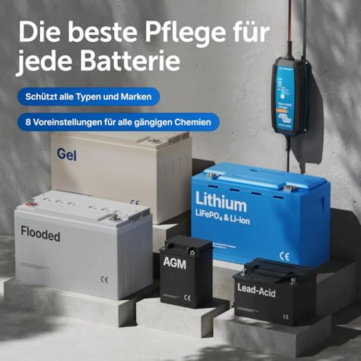 Victron Energy Blue Smart IP65 Bleiakku-Ladegerät, 7A mit Bluetooth Smart und adaptivem Batterie-Management, wasserdicht – Bild 7