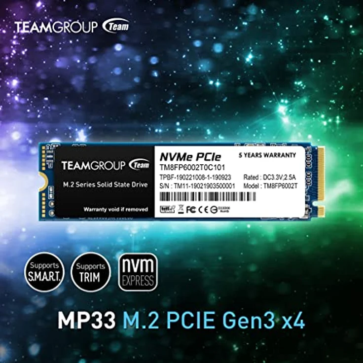 Team Group MP33 - Solid-State-Disk - 512 GB - intern - M.2 2280 - PCI Express 3.0 x4 (NVMe) - Blau/Schwarz (TM8FP6512G0C101) – Bild 4