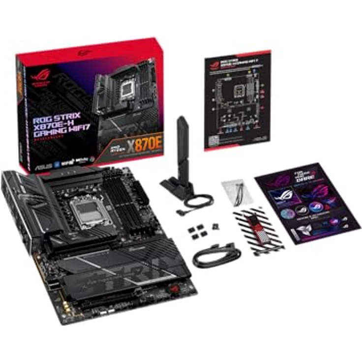 ASUS ROG STRIX X870E-H GAMING WIFI7, Mainboard für AMD Ryzen™ Prozessoren, ATX, 16+2+1 Phasen Stromversorgung, optimiertes Kühl-Design, integriertes WiFi 7, USB4® und PCIe 5.0. – Bild 8