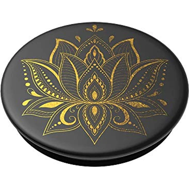 PopSockets PopGrip Golden Prana Black, Handy-Greifer für einhändige Nutzung und Anti-Drop-Funktion, kompatibel mit allen PopSockets Zubehörteilen – Bild 3
