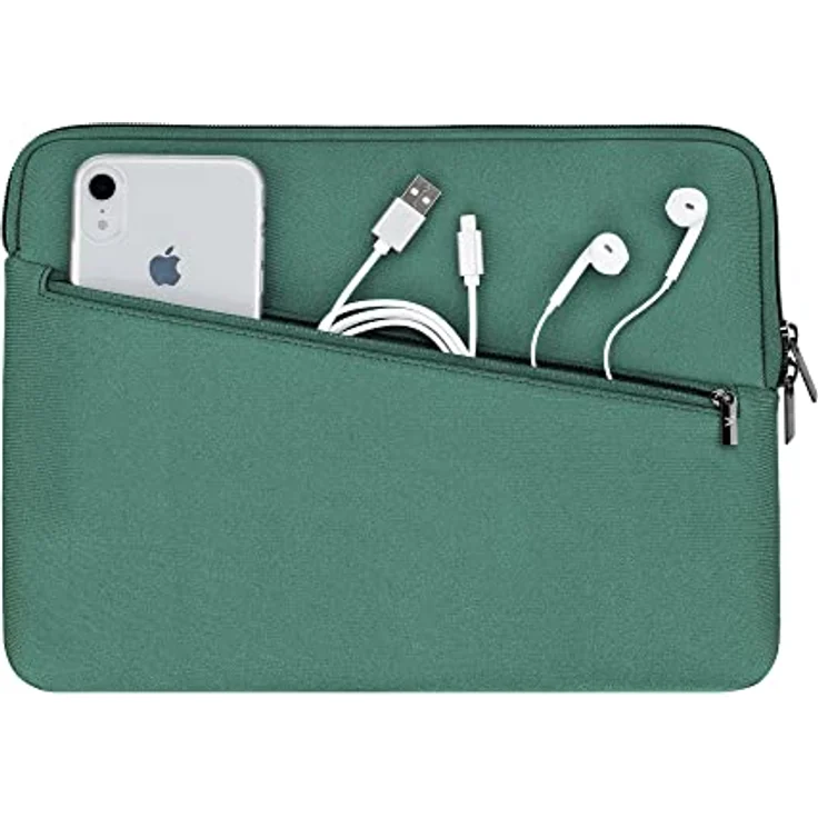 Artwizz Neoprene Sleeve Pro Tasche kompatibel mit MacBook Air 13 (2018-2022), MacBook Pro 13 (2016-2022), Schutzhülle mit Zubehör-Fach, Jungle Flower – Bild 1