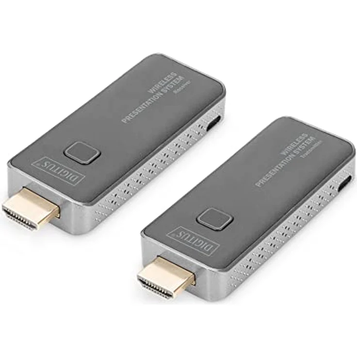 DIGITUS Click & Present Mini – Kabelloses Präsentationssystem – Für Laptop, Tablet, Smartphone – Keine App/Treiber erforderlich – Schwarz, DS-55319 – Bild 1