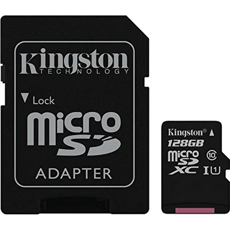 Kingston SDC10G2-128GB microSD 12 Klasse 10 bis zu 45MB-s Speicherkarte (mit SD-Adapter) – Bild 2