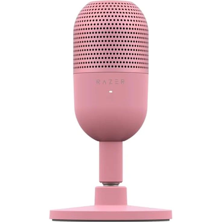 Razer Seiren V3 Mini - Ultrakompaktes USB-Mikrofon (14mm Supernieren Kondensatormikrofon, Tap-to-Mute-Sensor mit LED-Anzeige, integrierter Stoßdämpfer, Plug-and-Play Design) Quartz – Bild 1