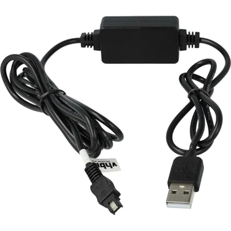 vhbw USB-Ladekabel für Sony DCR-HC23E, HC24, HC24E, HC26, HC21E, HC22, HC22E, HC23, HC27, HC26E, 2m, schwarz, zuverlässiges Aufladen an USB-Anschlüssen – Bild 8