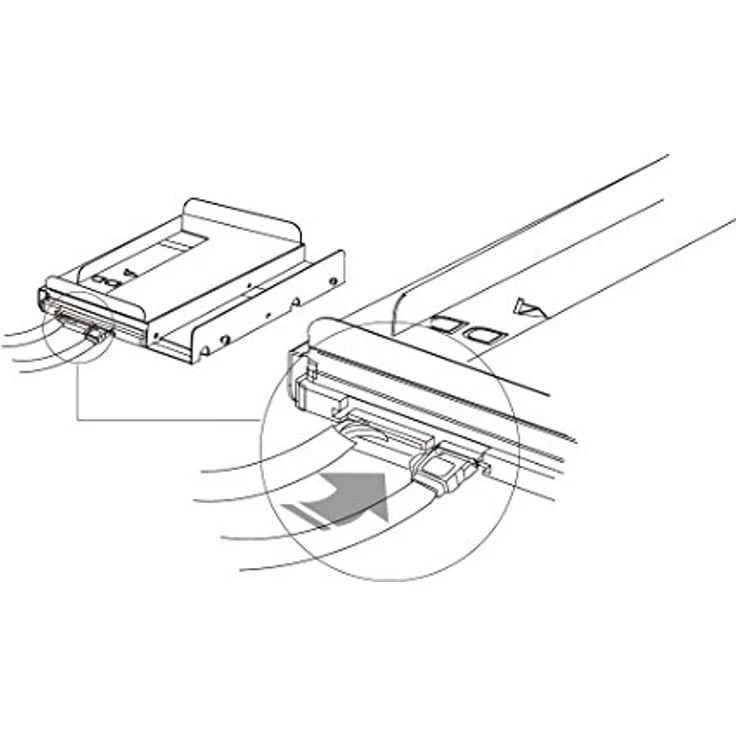 FANTEC QB-Bracket 25, 3,5'' zu 2,5'' Festplatten Adapter für Gehäuse der QB-Serie, schwarz – Bild 3