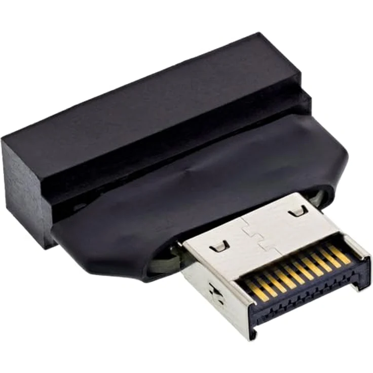 InLine USB 3.2 Typ-E Key-A Adapter zu USB 3.0 Header, 10 Gb/s, interne Mainboard-Erweiterung für USB-Verbindungen, 33446T – Bild 1