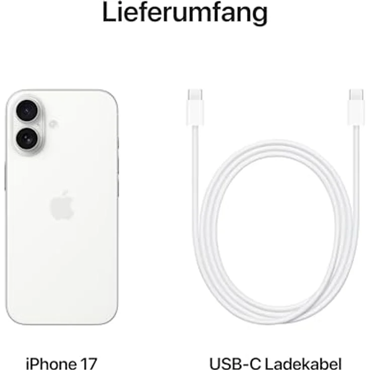 Apple iPhone 17 (256 GB, White, 6.30", Dual SIM, 5G), Smartphone, Weiss – Bild 6