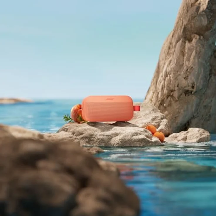 Bose SoundLink Flex Tragbarer Bluetooth Lautsprecher (2. Gen.), wasserdicht und staubdicht, 12 Stunden Akku, naturgetreuer Klang, Pfirsichfarbener Sonnenuntergang – Bild 3