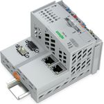 Wago PFC200 Controller, Netzwerk Switch mit 2 x Ethernet, RS-232/-485, grau