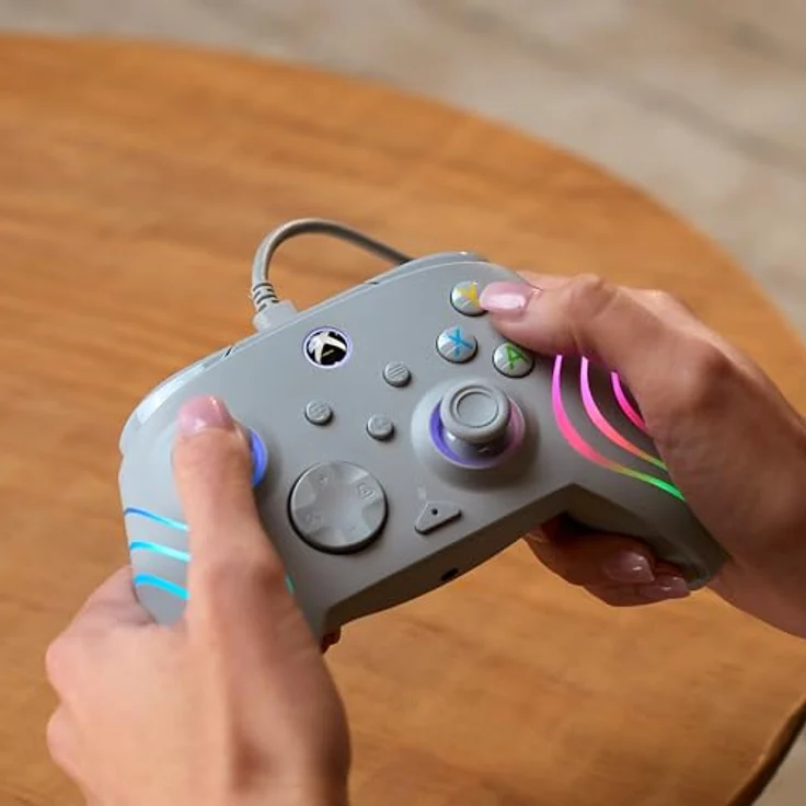 Turtle Beach Afterglow Wave Wired Controller · XB, Gaming Controller mit RGB-Beleuchtung, ergonomischem Design und programmierbaren Tasten, Grau – Bild 5