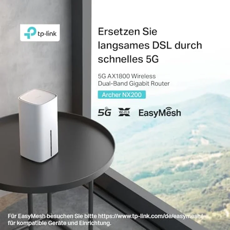 TP-Link Archer NX200 LTE WLAN Router, 5G Router SIM-Karte, AX1800 Dualband-WLAN 6, 3 x Gigabit-Ports, MU-MIMO, Web- und APP-Verwaltung, Plug-and-Play – Bild 2