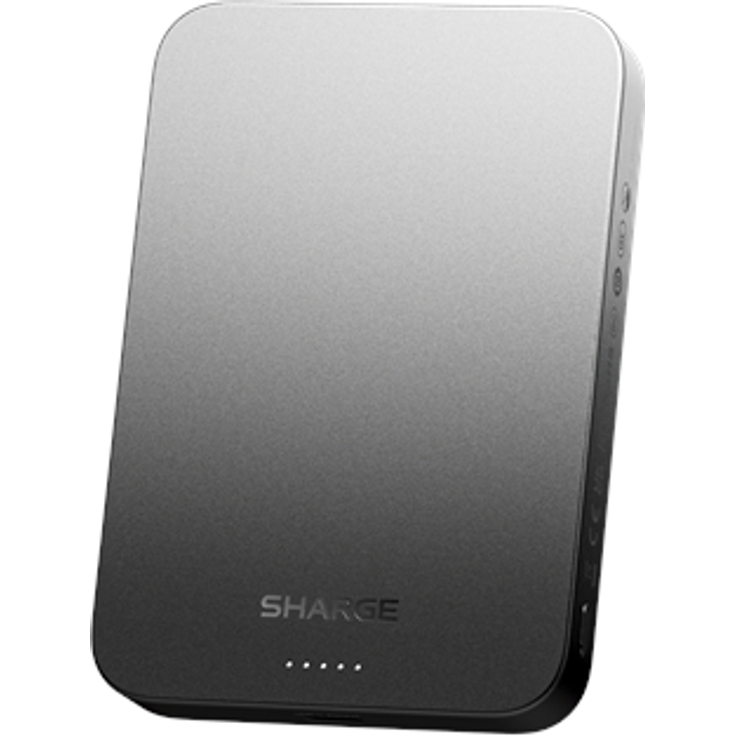 SHARGE AeroMag Air Magnetic Wireless Powerbank, 10000 mAh - Qi2-zertifiziertes 15W kabelloses Laden, PD 20W USB-C, ultra-schlankes Aluminiumdesign