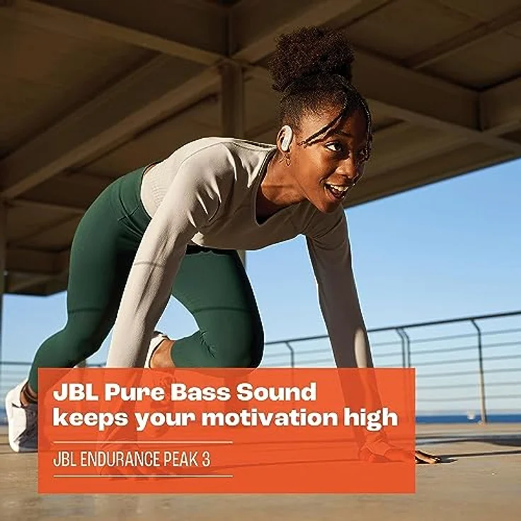 JBL Endurance Peak 3 – Kabellose aktive Ohrhörer mit IP68-Wasserschutz und bis zu 50 Stunden Akkulaufzeit – In Weiß – Bild 5