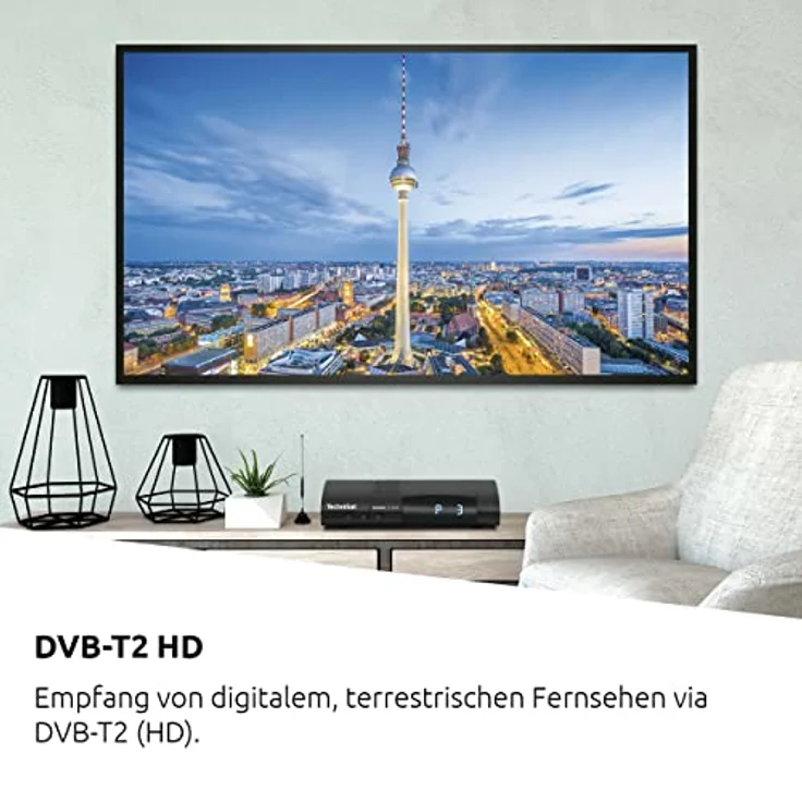 TechniSat DIGIFLEX TT5 - DVB-T/DAB+/UKW Stabantenne mit eingebautem Verstärker (LTE-Filter, Magnetfuß, 26dB-Verstärker) schwarz – Bild 2