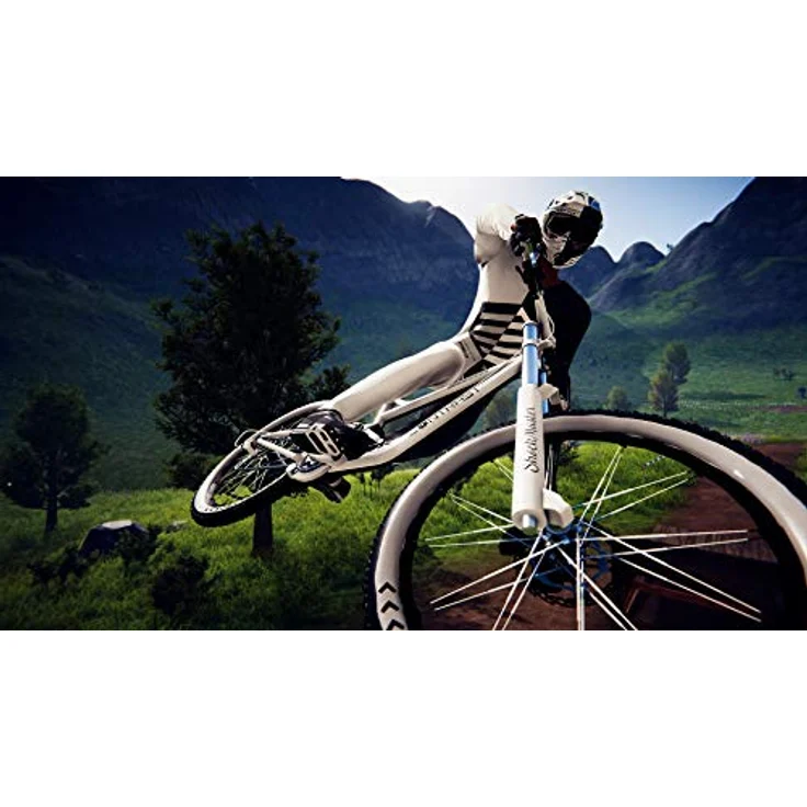 Fireshine Games Descenders (Code in Box - Nintendo Switch) [Blu-ray], realistisches Gameplay, anpassbare Bikes, herausfordernde Strecken, dynamische Umgebung – Bild 5