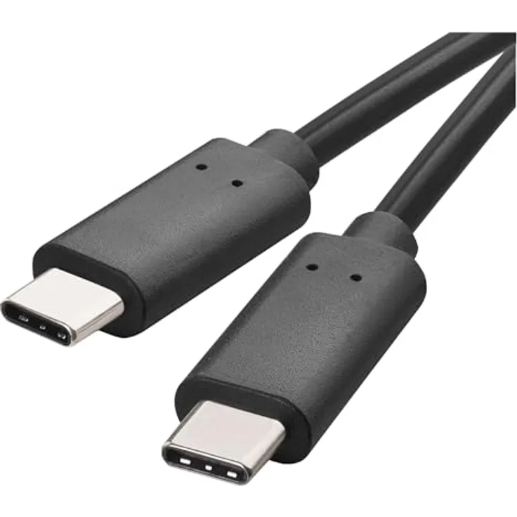 EMOS USB-Ladekabel Typ C auf Typ C - 1m, 2.0 USB-C, Schwarz - High Speed 480 Mbit/s, 5A/100W