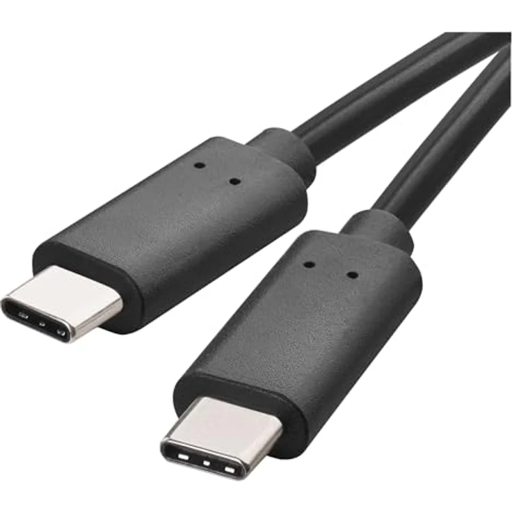 EMOS USB-Ladekabel Typ C auf Typ C - 1m, 2.0 USB-C, Schwarz - High Speed 480 Mbit/s, 5A/100W – Bild 1