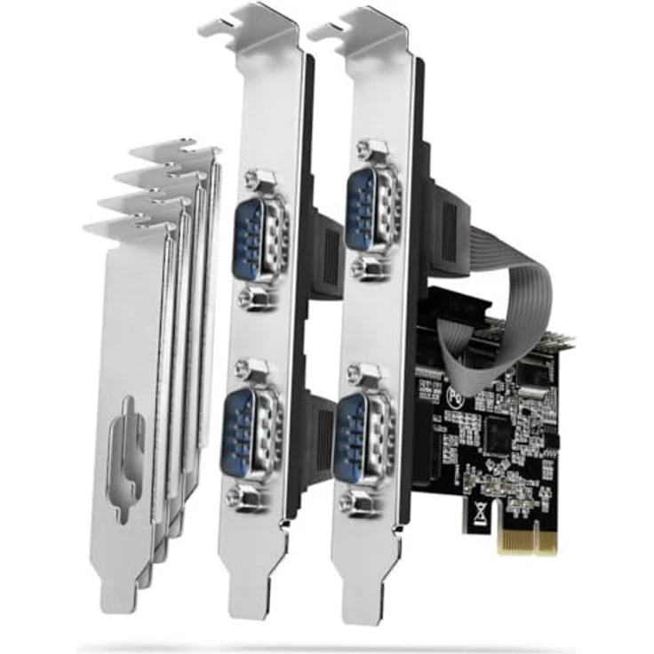 Axagon PCEA-PSN PCIe-Adapter mit 4x Seriell-Ports, ASIX AX99100 Chipsatz, Kompatibel mit Windows und Linux, max. Übertragungsgeschwindigkeit 250 kBd – Bild 2