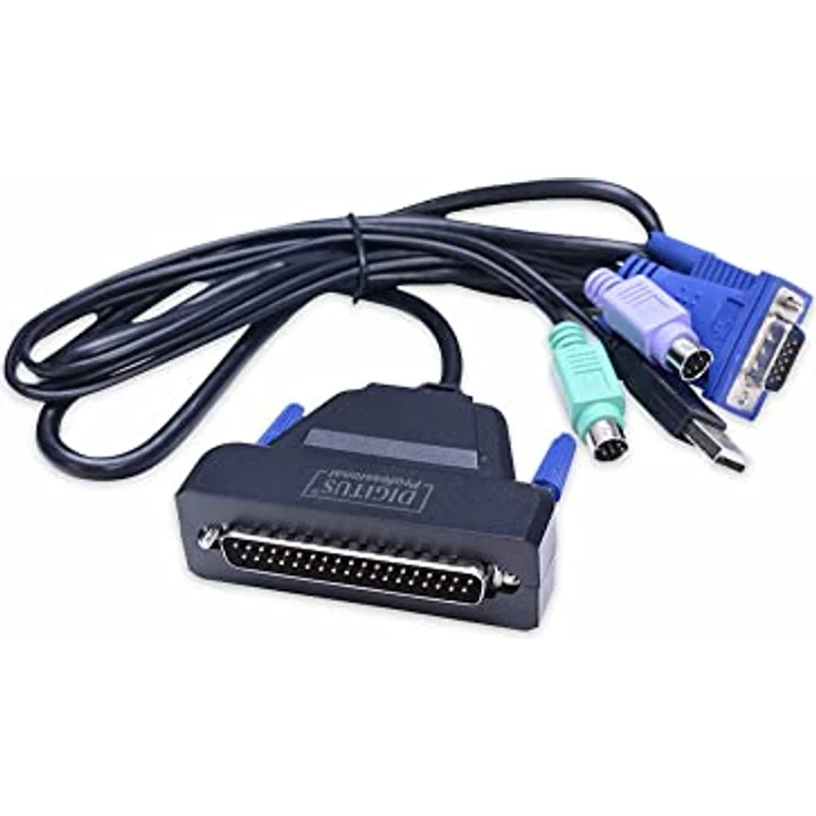 Digitus Modulare Konsole 17" TFT (43,2cm), 1-Port KVM-Switch mit Touchpad, spanische Tastatur, Schwarz – Bild 12