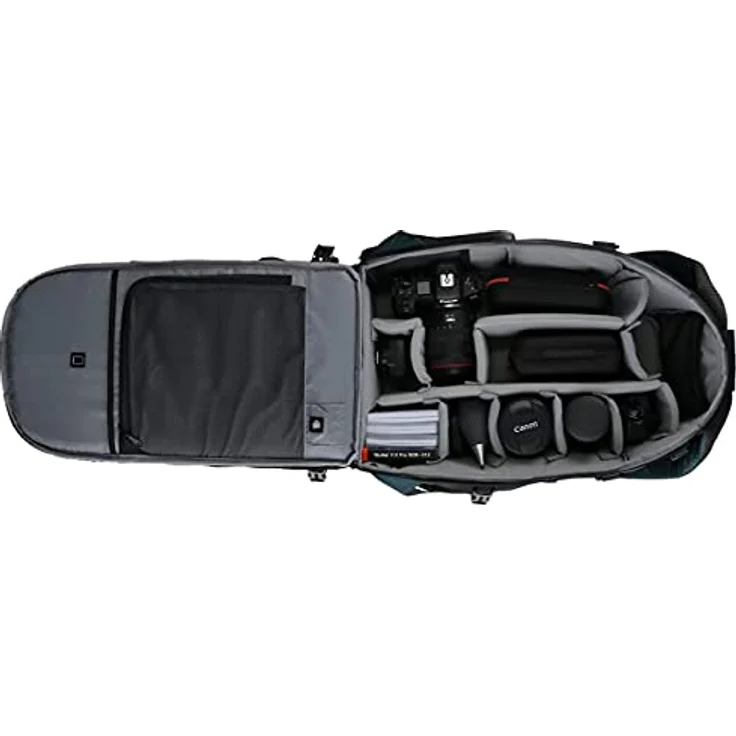 Rollei Fotoliner Ocean L, Schultertasche aus recyceltem Material für Kameras, petrol – Bild 5
