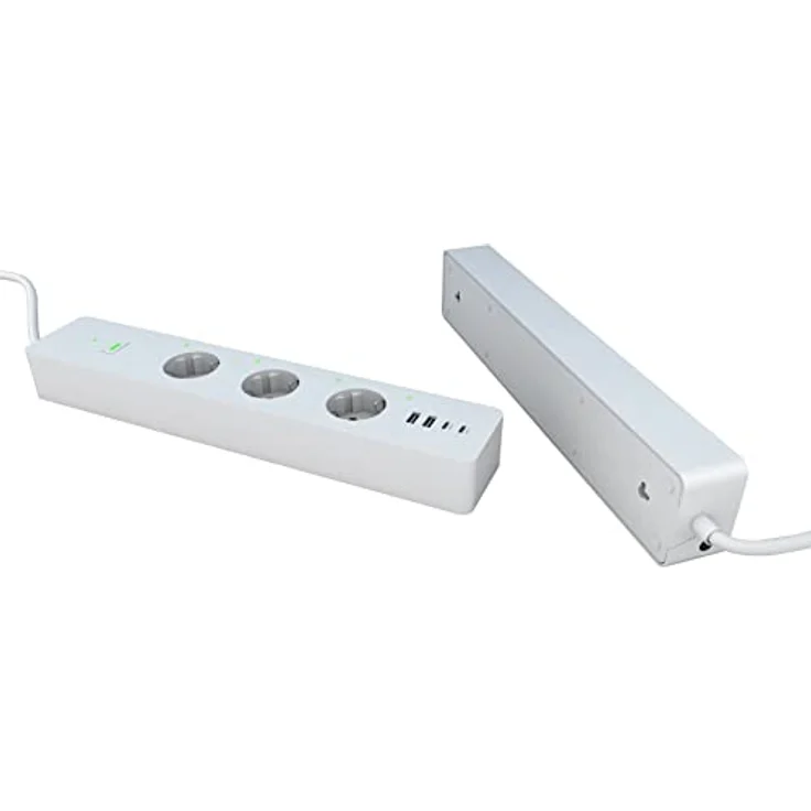 Woox Steckdosenleiste R6132 Intelligente Steckerleiste 3 AC-Ausgänge Type F 1,5 m 3680 W Weiß (3 x USB, Alexa-kompatibel) – Bild 2