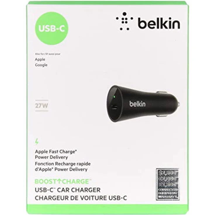 Belkin Boost Charge 27-W-USB-C-Kfz-Schnellladegerät (unterstützt Apple Fast Charge, geeignet für iPhone und USB-PD Power Delivery) - Preisvergleich – Bild 5