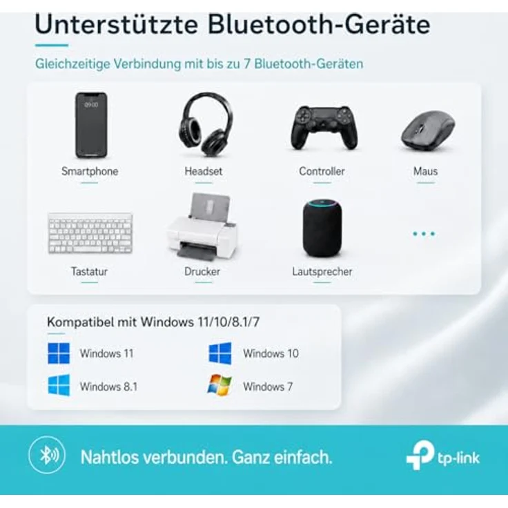 TP-Link UB600, Bluetooth 6.0 Adapter Dongle für PC, kompakt, Plug & Play für Windows 11/10/8.1/7 – Bild 4