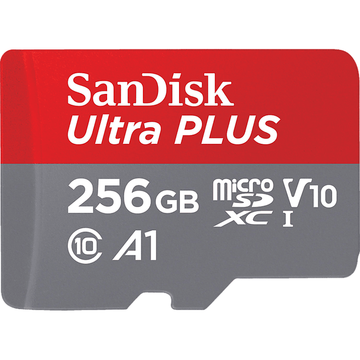 SANDISK Ultra® PLUS microSDXC™‐UHS‐I‐Karte, 256 GB, 160 MB/s, wasserdicht, A1-App-Leistung, Full-HD-Videos