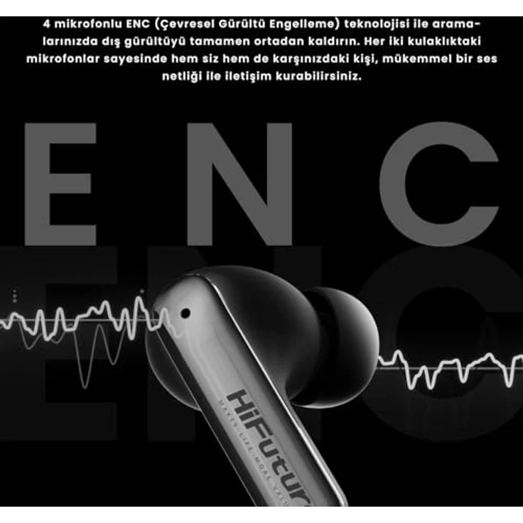 HiFuture Sonic Air TWS EarBuds, In-Ear Kopfhörer mit 35 Stunden Akkulaufzeit, 10-mm-Treibern, IPX5 Wasserdichtigkeit, kabellos, weiss – Bild 5