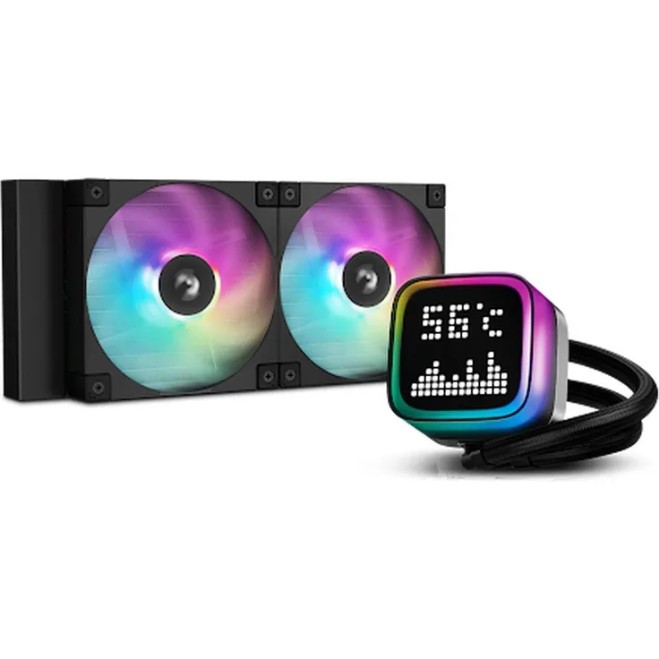Deepcool LP240, CPU Wasserkühler mit ARGB-Pumpenblende, Schwarz