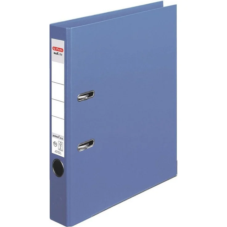 Herlitz Aktenordner maX.file »protect plus«, schmal mit Griffloch und Kantenschutz, DIN A4, blau - Preisvergleich – Bild 1