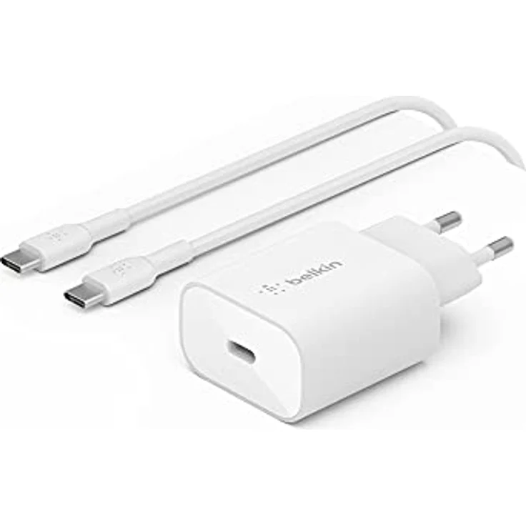 Belkin BoostCharge 25-W-Ladegerät mit PPS (USB-C Power Delivery, Schnellladegerät für das Samsung, Galaxy Tab, iPad und andere Geräte) USB-C/USB-C-Kabel enthalten – Bild 1