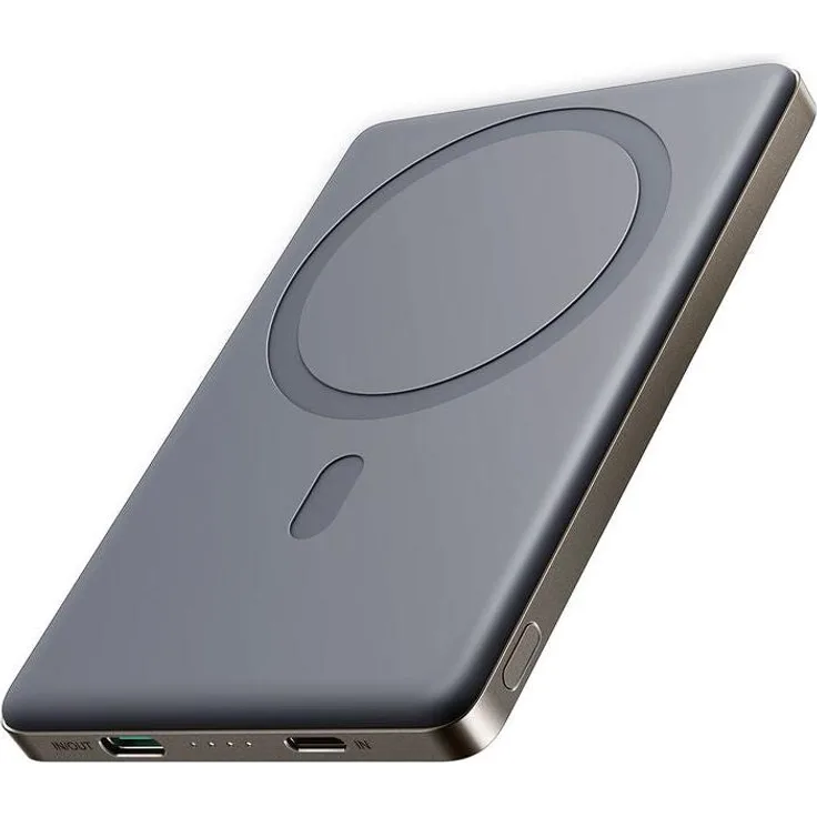 SiGN Magnetisk Trådlös Powerbank 5000mAh, 20W Ultratunn mit Magnet-Halt und LED-Anzeige
