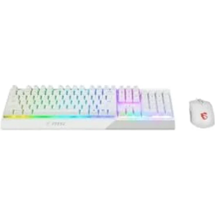 MSI Vigor GK30 Combo, AZERTY Tastatur und Maus mit Hintergrundbeleuchtung, weiß – Bild 3