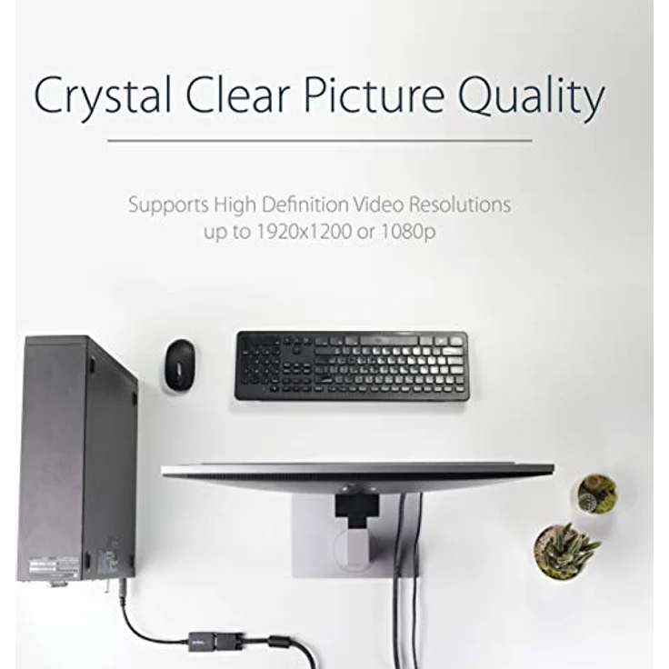 StarTech.com DisplayPort auf VGA Video Adapter / Konverter mit bis zu 1920x1200 (Stecker/Buchse) - Display-Adapter - DisplayPort (M) - HD-15 (W) - 36cm - verriegelt - Schwarz (DP2VGA2) – Bild 5