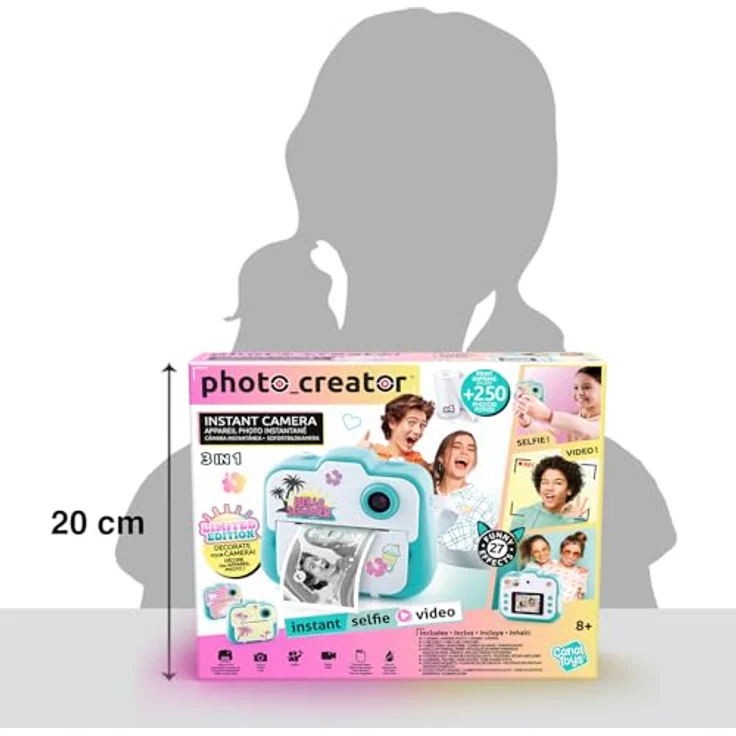 Canal Toys PHOTO CREATOR Instant Camera Summer Edition, Sofortbildkamera mit sofortiger Druckfunktion, benutzerfreundlichem Design für kreative Köpfe, bunt – Bild 11