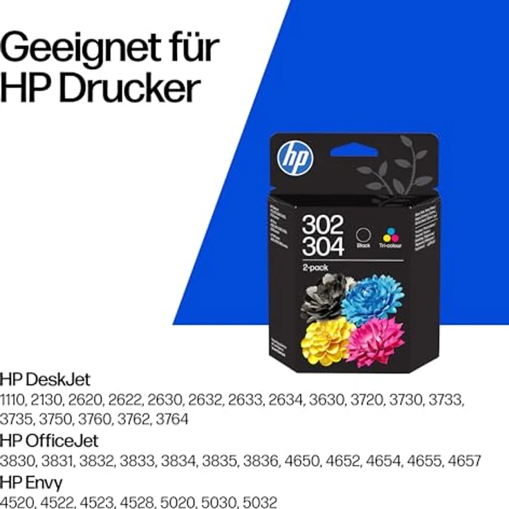 HP 302/304(B82L1AE), Schwarz und Color Druckerpatronen, 2er-Set mit hoher Druckleistung und Instant Ink Unterstützung – Bild 4
