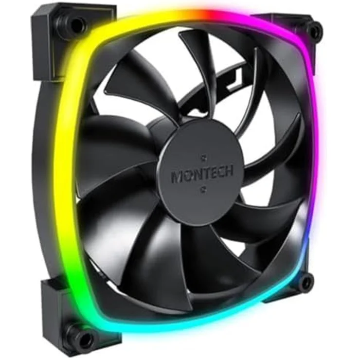 Montech AX120 PWM ARGB Lüfter - 120mm, schwarz - Gehäuselüfter mit AX120PWMB