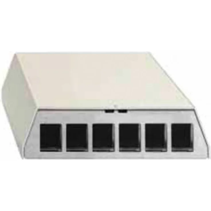 Rutenbeck PP-UM-Cat.6#23911206 6 Port Patch-Panel, Cat.6A iso, geschirmt, Aufputz, reinweiß für Tisch-/Wandmontage