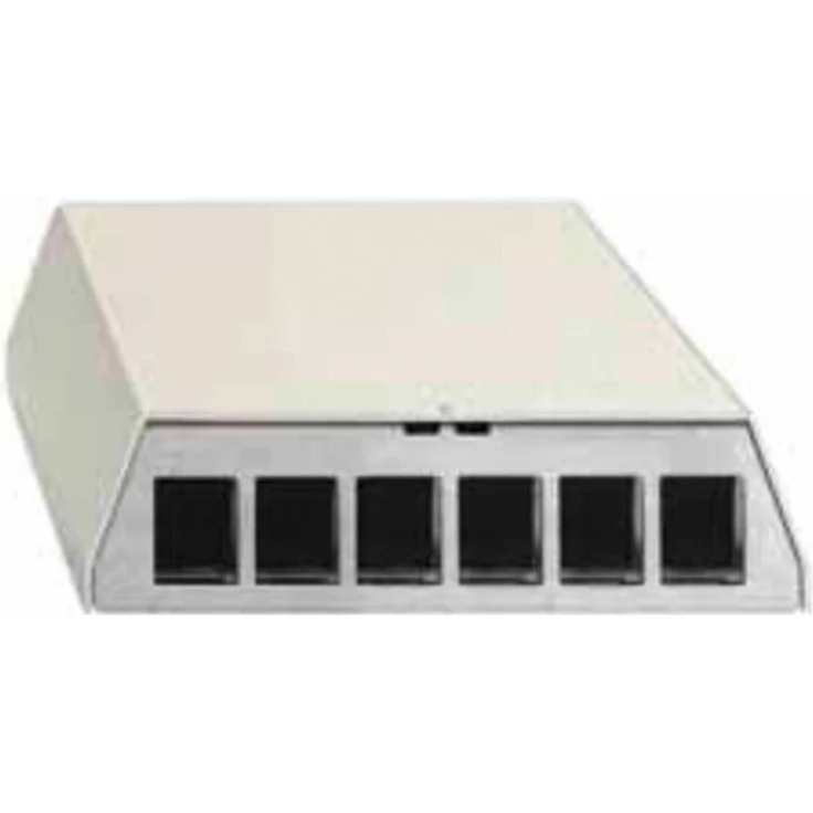 Rutenbeck PP-UM-Cat.6#23911206 6 Port Patch-Panel, Cat.6A iso, geschirmt, Aufputz, reinweiß für Tisch-/Wandmontage