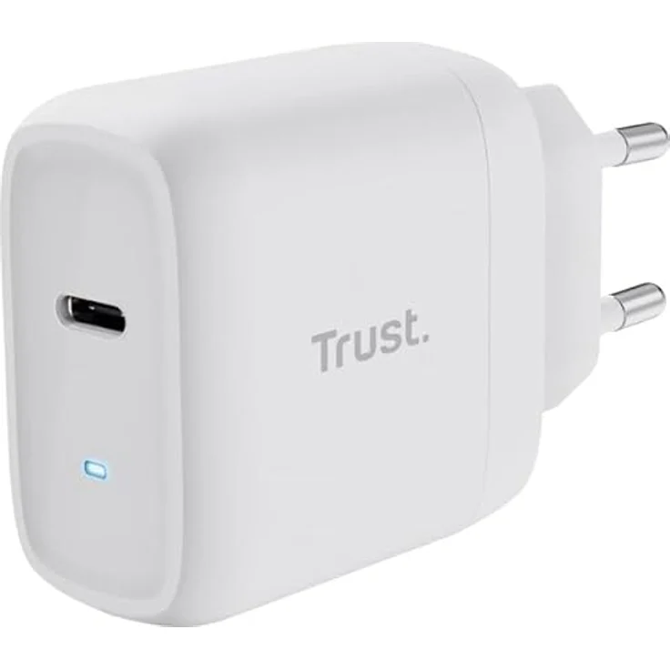 Trust Maxo 45W USB-C GaN Charger, Power Delivery 3.0 mit 2 m USB-C-Kabel, weiss – Bild 1
