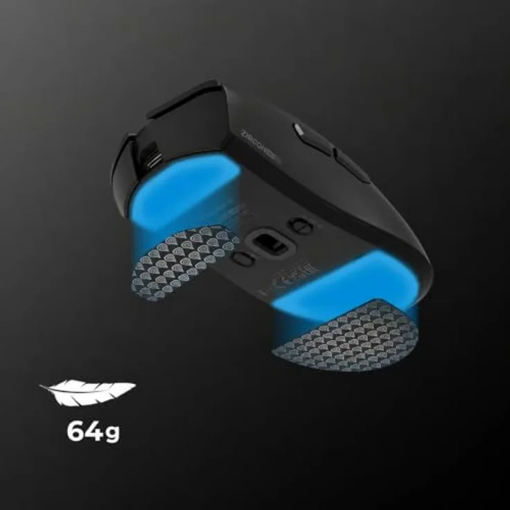Genesis Zircon 880 PRO Wireless Gaming Maus, 30000 DPI, 8000 Hz Polling Rate, leichtes 64g Gehäuse, Schwarz – Bild 5