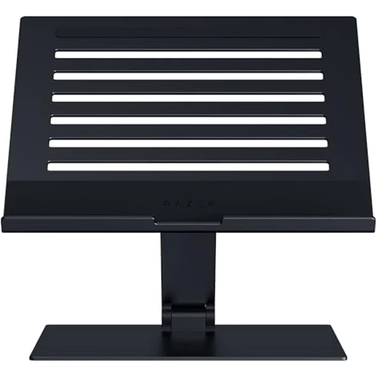 Razer Adjustable Laptop Stand - Ergonomischer höhenverstellbarer Laptop-Ständer für Laptops bis zu 18 Zoll (höhen- und neigungsverstellbar, Robustes Aluminium, belüftetes Design) in Schwarz – Bild 1