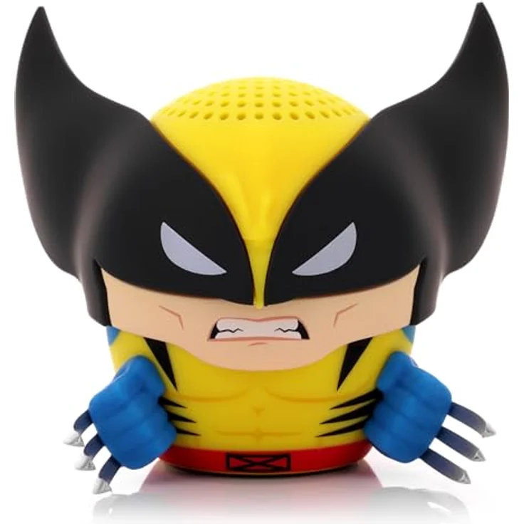 Bitty Boomers Marvel: Wolverine Mini-Bluetooth-Lautsprecher, ultra-tragbar mit Bluetooth 5.0, 4 Stunden Musikzeit, mit Gurt zur Befestigung, schwarz – Bild 1